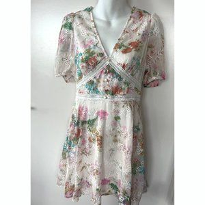 Lipsy mini skater dress in soft floral print